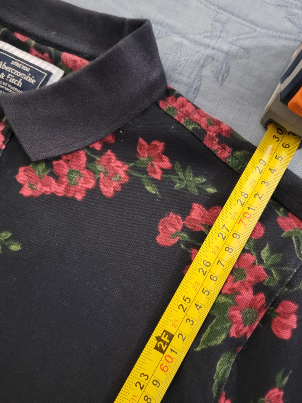Abercrombie & Fitch Black Floral Polo